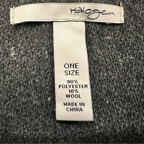 Halogen Gray Wool Blend Cape let Jacket OS - Picture 2 of 2